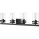 Lunden 4 Light 30.25 inch Matte Black Vanity Light Wall Light
